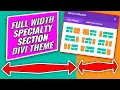 Full Width Specialty Section Divi Tutorial
