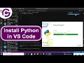 Python for Visual Studio Code Setup Python in Visual Studio Code on Windows 10