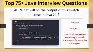 Top 75 Tricky Java Interview Questions - What will be the output of this switch case in Java 21
