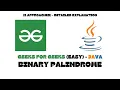 Binary Palindrome GeeksforGeeks Java