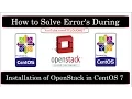 How to Solve Error s During Installation of OpenStack in CentOS 7