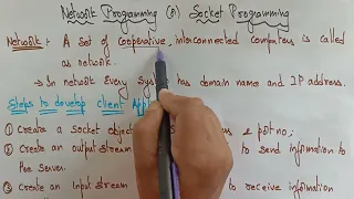 What is Socket or Network Programming in Java lec 85 Java Tutorial BhanuPriya