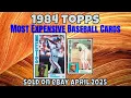 1984 Topps Most Expensive eBay Sales Baseball Cards - April 2025