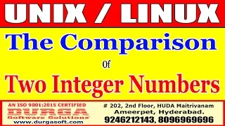 Tutorials The Comparison of Two Integer Numbers by Durga Sir