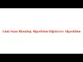 Link State Routing Algorithm - Dijkstra s Algorithm