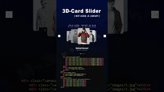 How To Make a 3D Responsive Image Slider With HTML CSS JS Easy Tutorial 2025