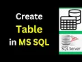 2 Create Table in MS SQL Server How to create Table in MS SQL Server using SSMS and TSQL 2025