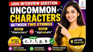 Find Uncommon Characters Between Two Strings Java Interview Coding Question