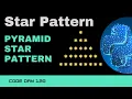 Code 120 Pyramid Star Pattern Star patterns using Python 365 days of Code