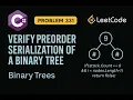 LeetCode 331 Verify Preorder Serialization C Solution Stack Indegree