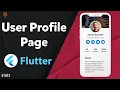 Flutter Tutorial - User Profile Page UI With Profile Picture CircleAvatar Stack Positioned