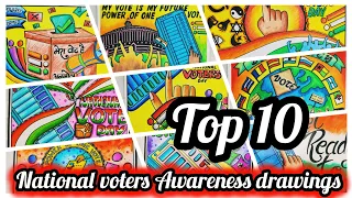 National voters day drawing voters awareness utsav