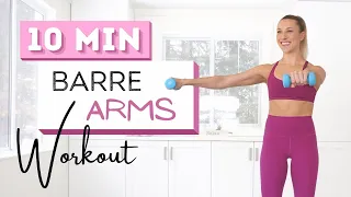 Download 10 min BARRE ARMS WORKOUT | Toned Arms | Light Dumbbells MP3