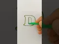 coloring page letter D
