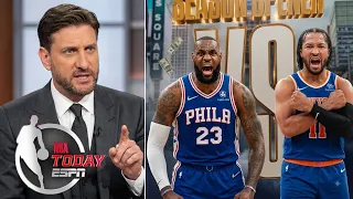 NBA TODAY Greenberg reacts to LeBron s shocking response to Knicks vs 76ers Opening Night