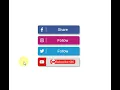 Social share button with html css
