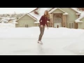 Ice Skating On the Streets of Moses Lake watch me fall hard on my butt