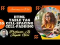 HTML Tutorial for Beginners - Lesson 10 HTML Table Tag with Cell Padding Cell Spacing Tags