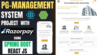 PG Management System Project using Spring Boot React JS MySQL Razorpay Java Final Year Project