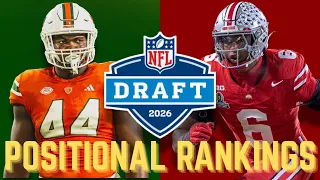 Ranking The Top 10 Prospects at EVERY Position For The 2026 NFL Draft Post-Season Rankings