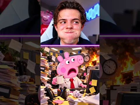 Peppa Goes to WORK Day… 😂📉