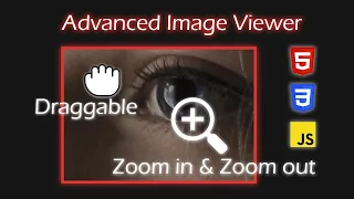 Advanced Image Viewer with HTML CSS and JavaScript Zoom in Zoom out and Drag