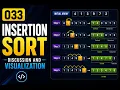 033 Insertion Sort Discussion and Visualization