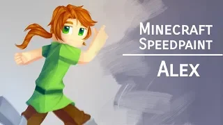 Minecraft Speedpaint Alex Coloring Process