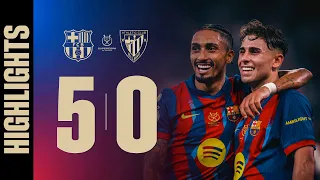 highlights fc barcelona 5 vs 0 athletic club spanish super cup semifinal 