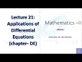 Lecture 21 Applications of Differential Equations - Electric circuits