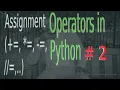 Become Proficient In Python Programming JT Devs Assignment Operators