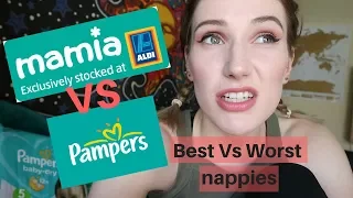 PAMPERS VS MAMIA ALDI A NAPPY COMPARISON AND REVIEW