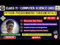 Class 11 Computer Science 083 Python Programming Fundamentals Tokens Variables input CBSE