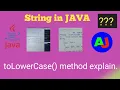 toLowerCase method of string class in java java string handling