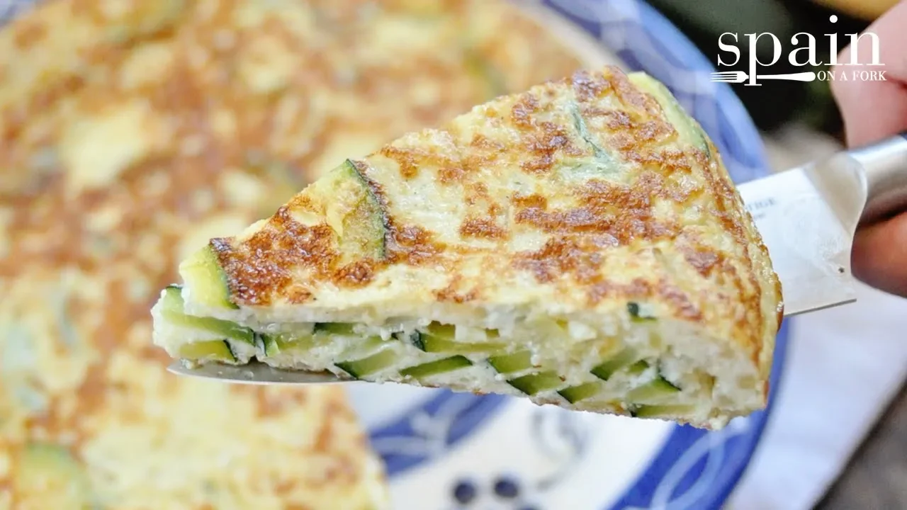 Spanish Tortilla with Zucchini & Onions - Tortilla de Calabacin Recipe