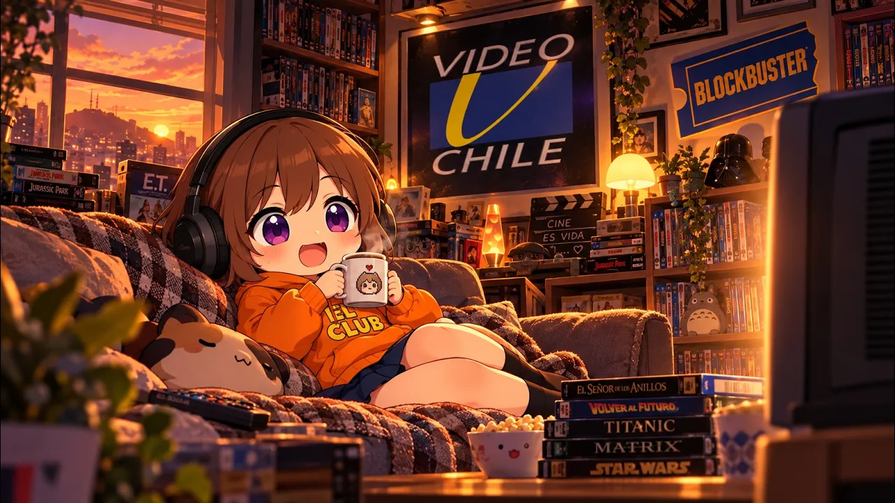 La Felicidad Está en un Café y una Película ☕❤️ | Papaya-chan