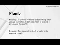 Plumb Meaning