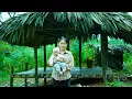 Lagu Single Mother Tu Anh Is Finishing the Floor of Her Small Bamboo House. Building New Life