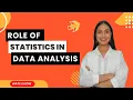Role of Statistics in Data Analysis Statistics with Python Meritshot Tutorials