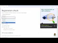 How to do a Registration Check