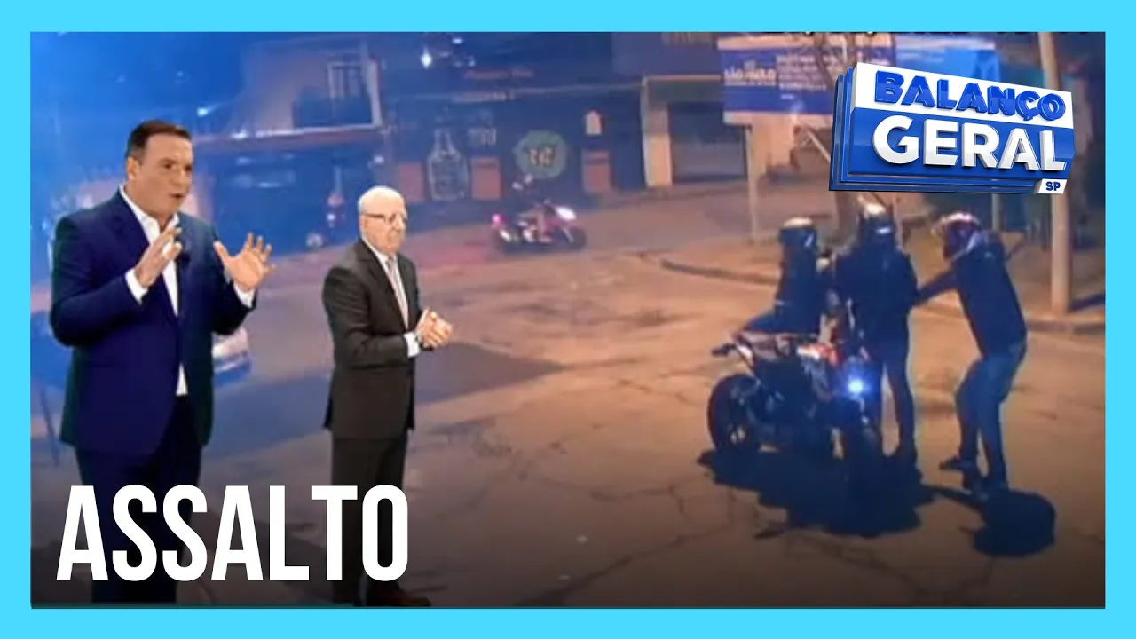 No estúdio virtual do Balanço Geral, Gottino e Lombardi analisam tentativa de roubo a moto