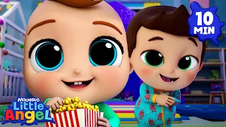 No Sleep for Baby John! 😴 Pyjama Party Song! | Little Angel Nursery Rhymes & Kid Songs