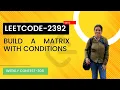 Leetcode 2392 Build A Matrix With Conditions Weekly Contest 308
