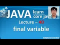 final variable in java final local vs final instance non static vs final static variables