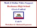 Math 2 Unit 8 WS 2 Homework Help Morgan