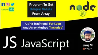 JavaScript Program To Get Unique Values From Array Siraj M