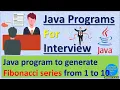 Java program to generate Fibonacci series from 1 to 10 Pradeep Nailwal