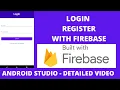 How To Make Login and Register Page With Firebase In Android Studio JAVA LogIn Firebase Register