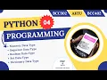 Python Data Types Numeric Data Type Set Data Type Dictionary Data Type String List Tuple