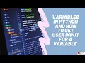 How to take user s input for a variable Condition statements in Python